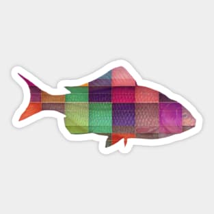 Geometric Rainbow fish Sticker